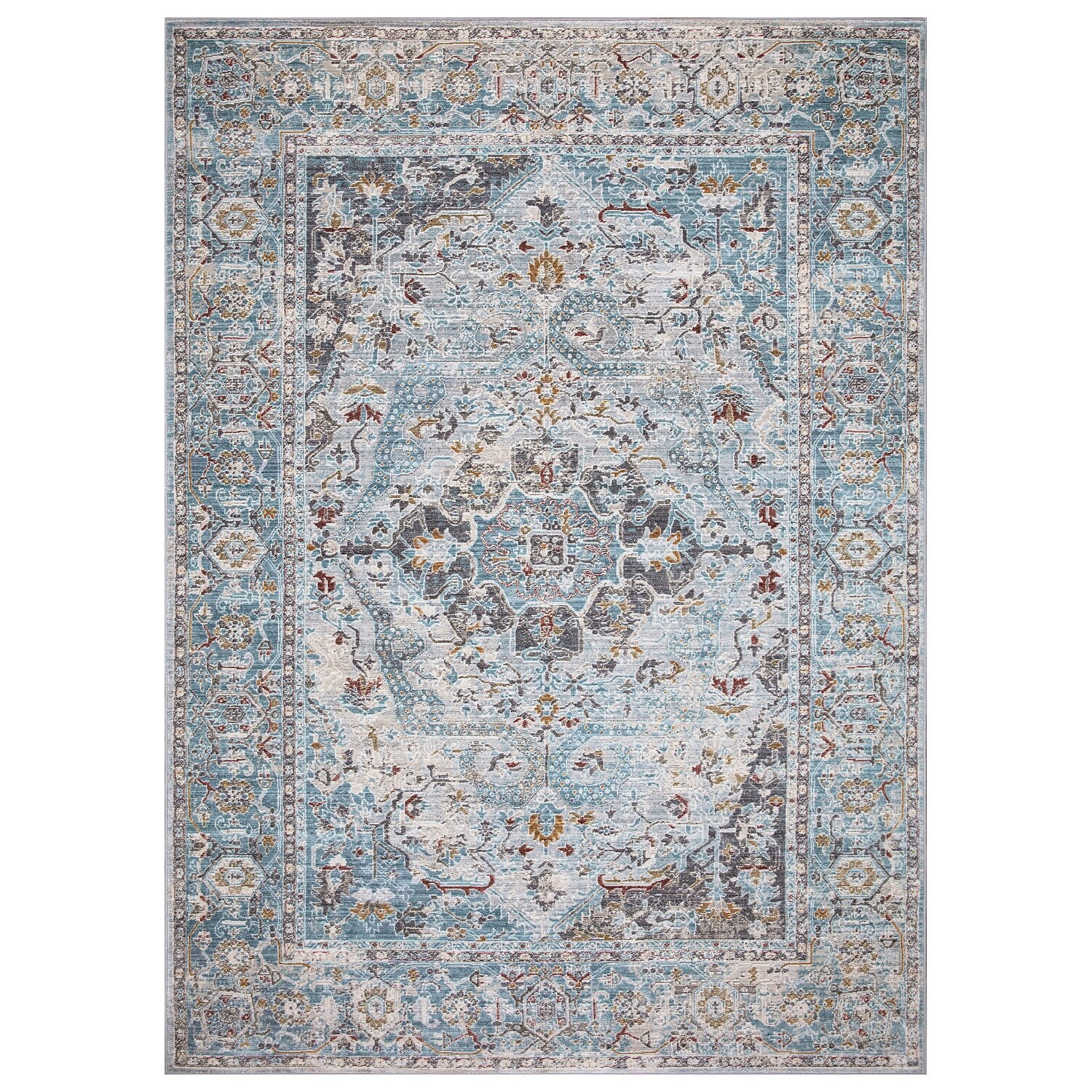 8 x 11 ft. Valencia Rectangle Area Rug - Blue