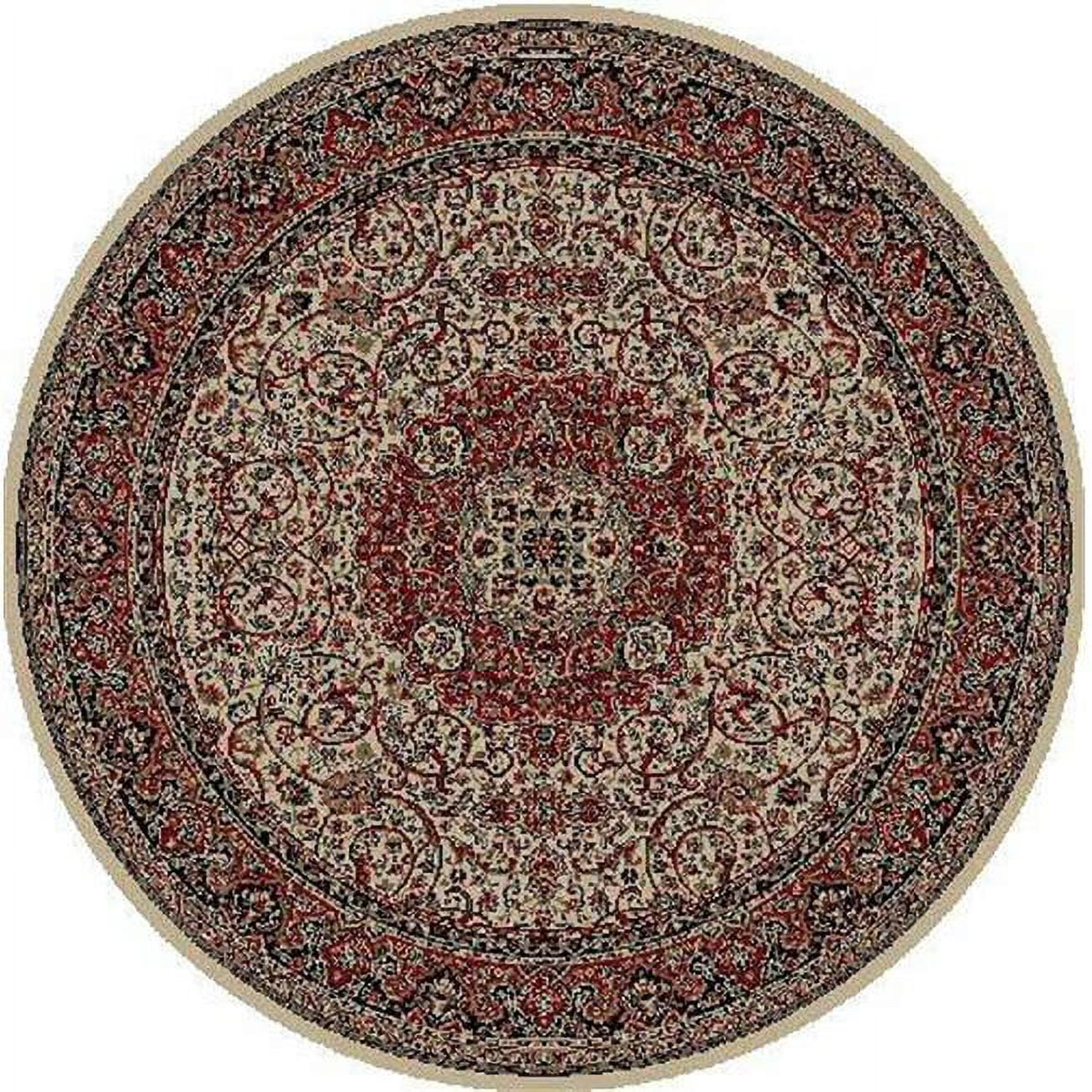 Picture of Concord Global 20320 5 ft. 3 in. Persian Classics Isfahan - Round&#44; Ivory