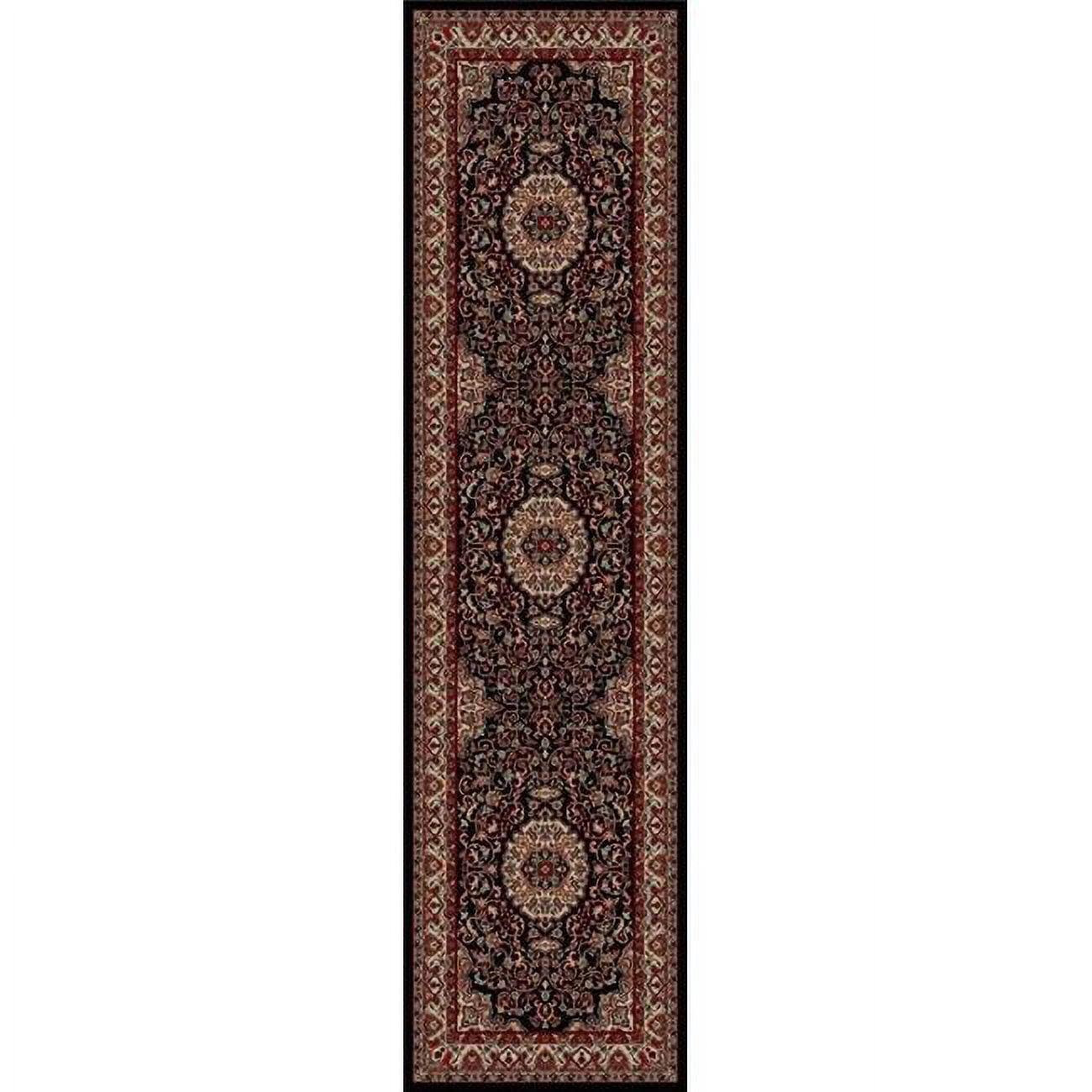 Picture of Concord Global 20333 2 ft. 7 in. x 5 ft. Persian Classics Isfahan - Black
