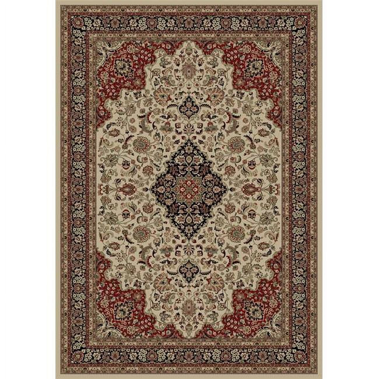 Picture of Concord Global 20824 3 ft. 11 in. x 5 ft. 7 in. Persian Classics Medallion Kashan - Ivory