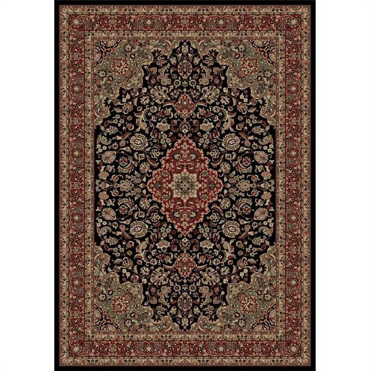 Picture of Concord Global 20834 3 ft. 11 in. x 5 ft. 7 in. Persian Classics Medallion Kashan - Black