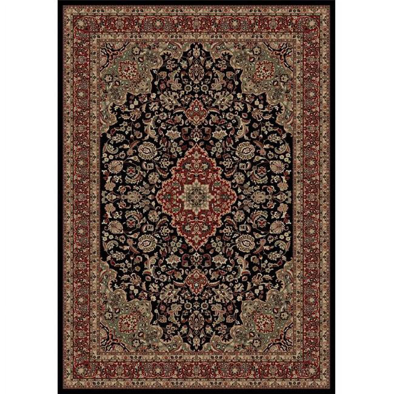 Picture of Concord Global 20835 5 ft. 3 in. x 7 ft. 7 in. Persian Classics Medallion Kashan - Black
