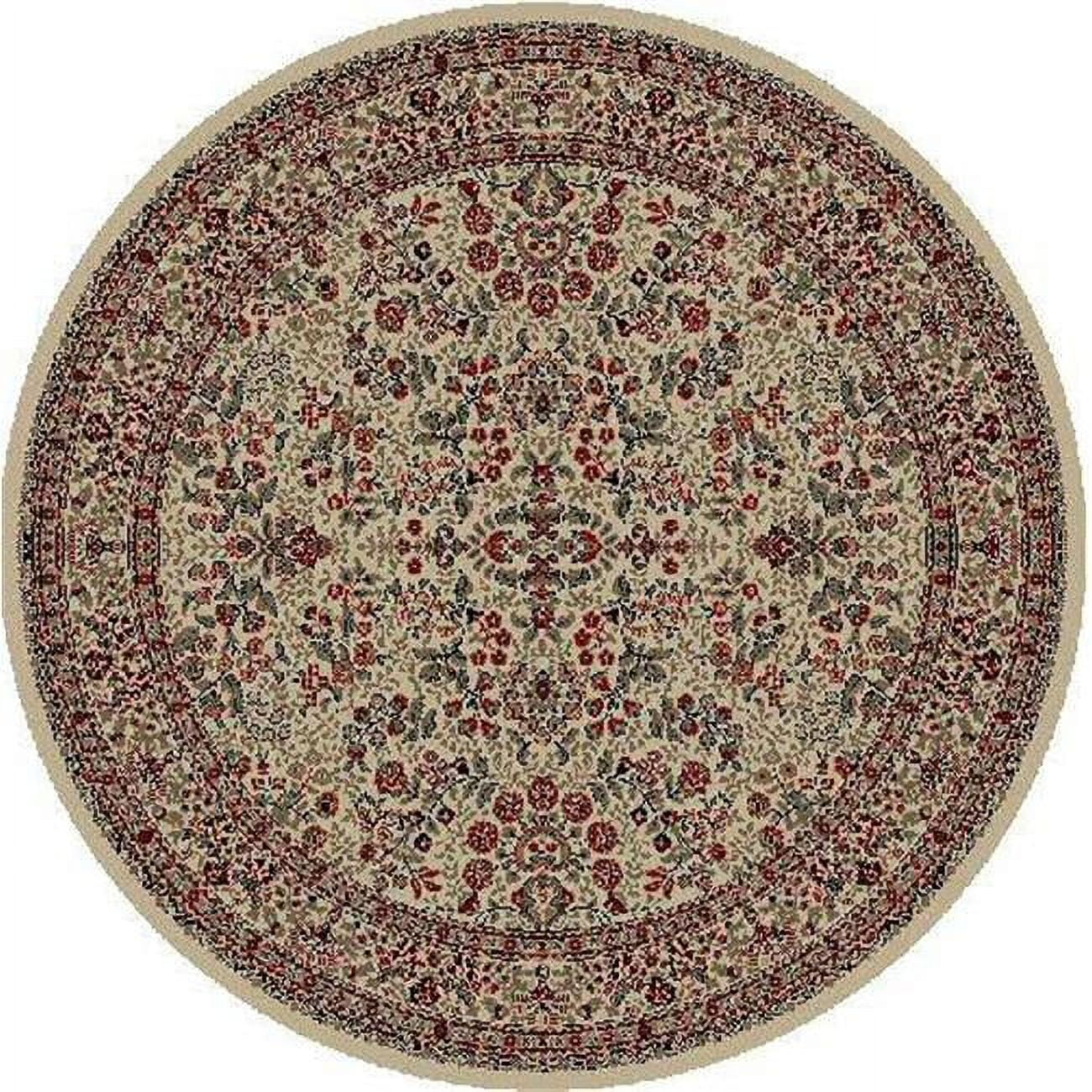 Picture of Concord Global 20920 5 ft. 3 in. Persian Classics Sarouk - Round&#44; Ivory