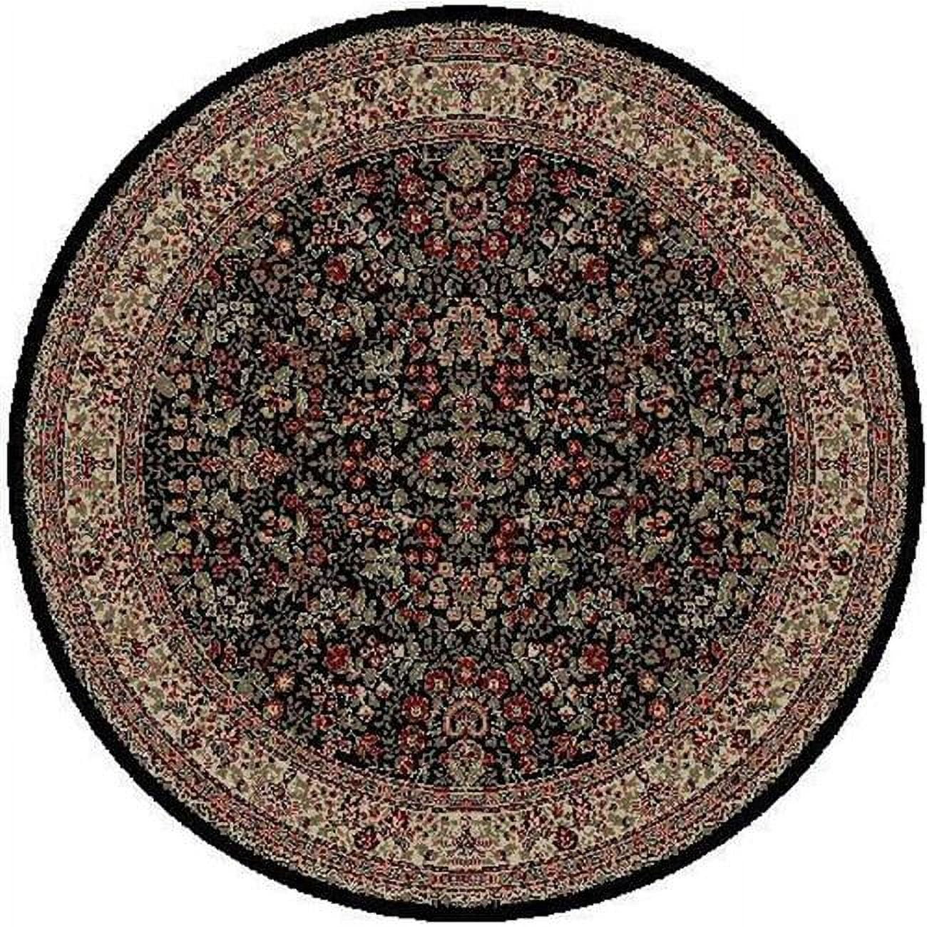 Picture of Concord Global 20930 5 ft. 3 in. Persian Classics Sarouk - Round&#44; Black