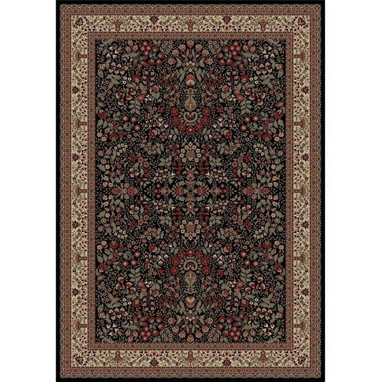 Picture of Concord Global 20934 3 ft. 11 in. x 5 ft. 7 in. Persian Classics Sarouk - Black