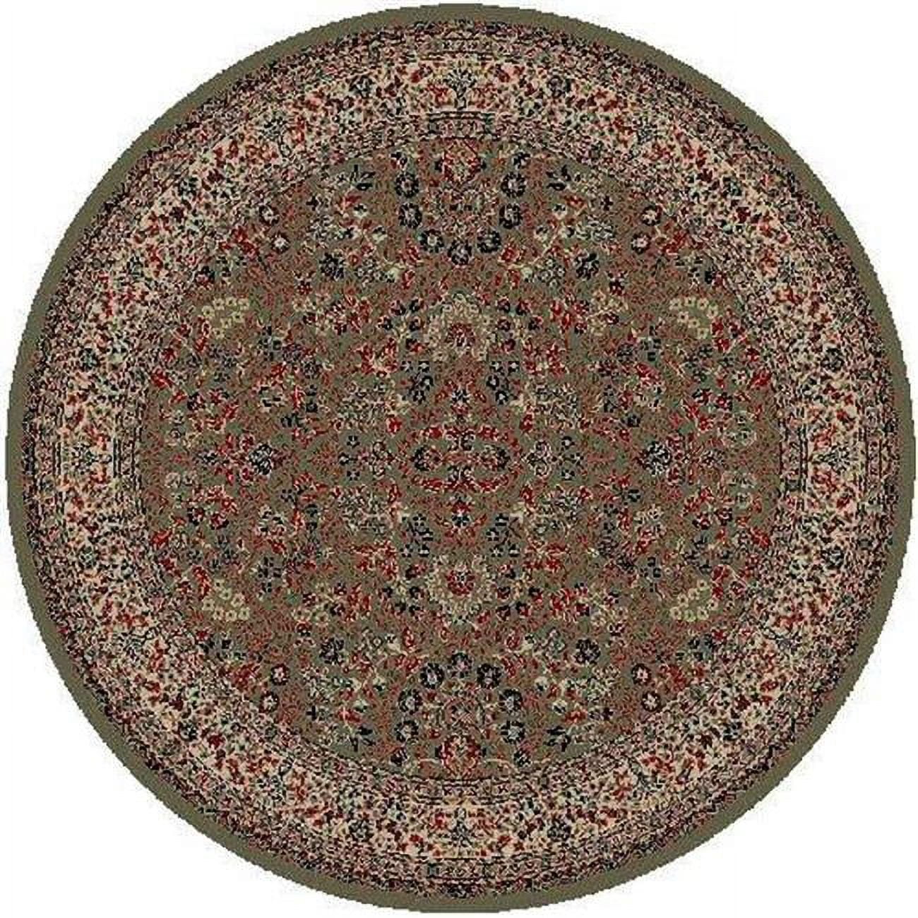 Picture of Concord Global 20950 5 ft. 3 in. Persian Classics Sarouk - Round&#44; Green