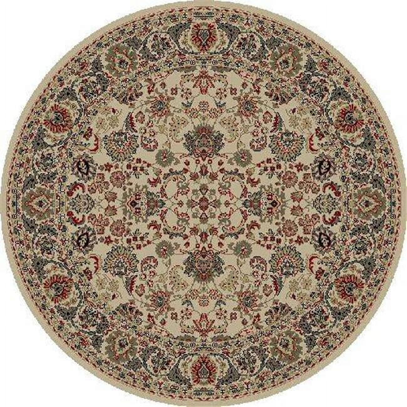 Picture of Concord Global 21020 5 ft. 3 in. Persian Classics Mahal - Round&#44; Ivory
