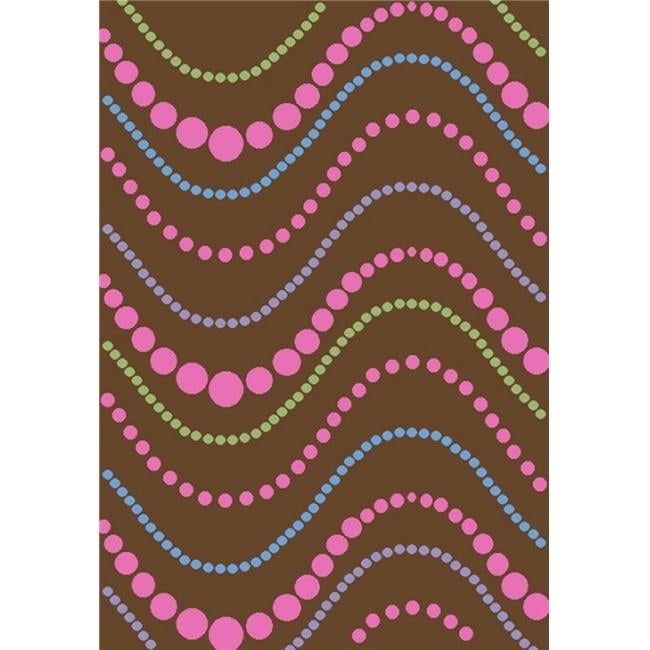 Picture of Concord Global 23283 2 ft. 7 in. x 4 ft. 1 in. Alisa Wave Dots - Brown