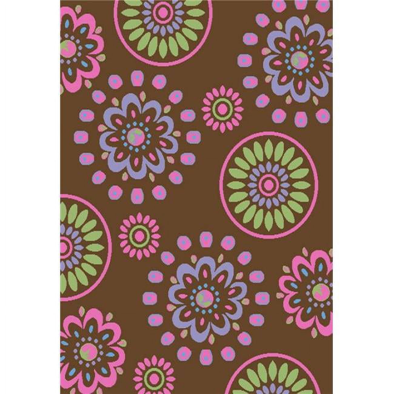 Picture of Concord Global 24484 3 ft. 4 in. x 5 ft. Alisa Flower Kaleidoscope - Brown