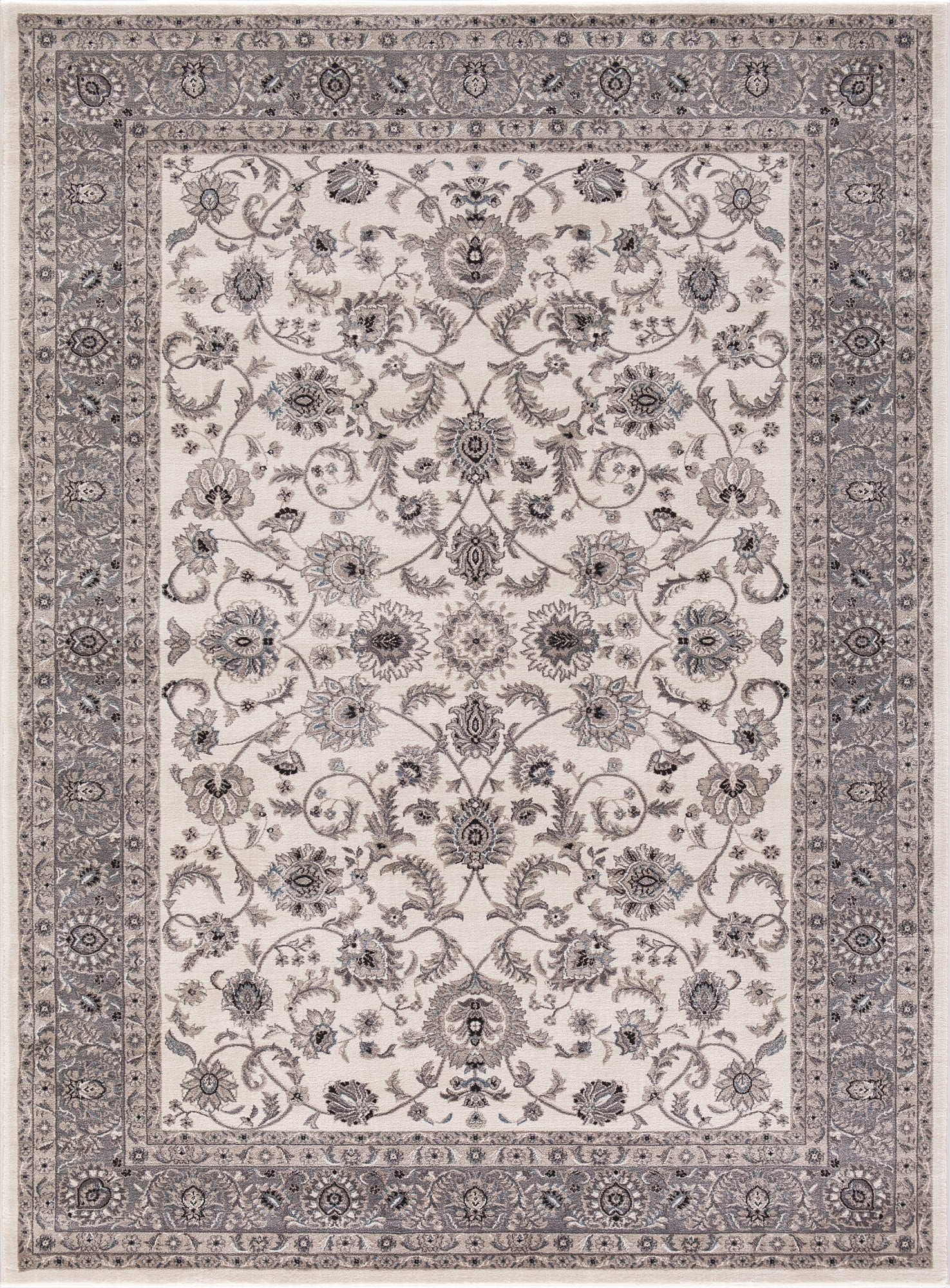Picture of Concord Global 28126 6 ft. 7 in. x 9 ft. 3 in. Kashan Bergama - Ivory