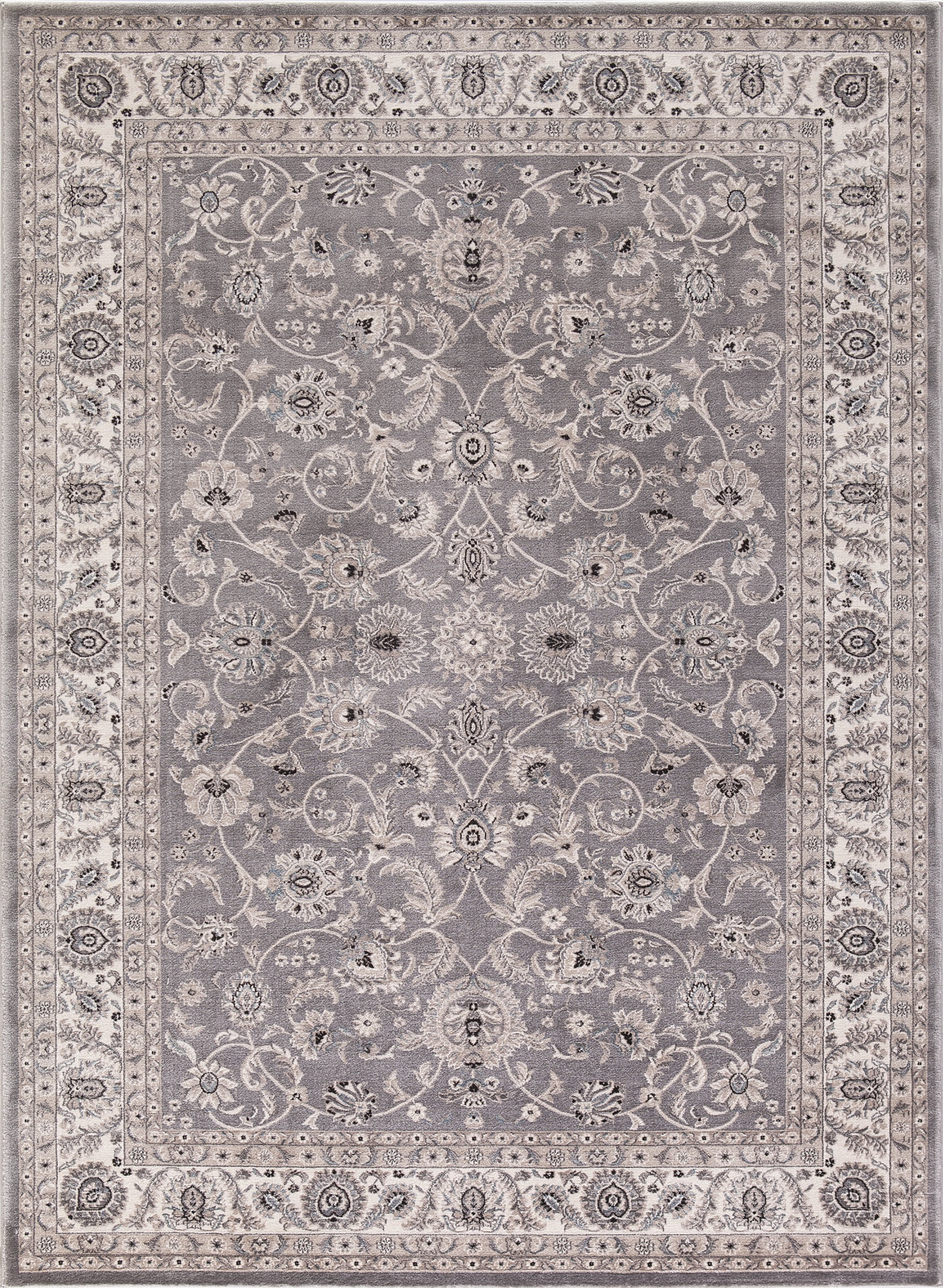 Picture of Concord Global 28166 6 ft. 7 in. x 9 ft. 3 in. Kashan Bergama - Grey