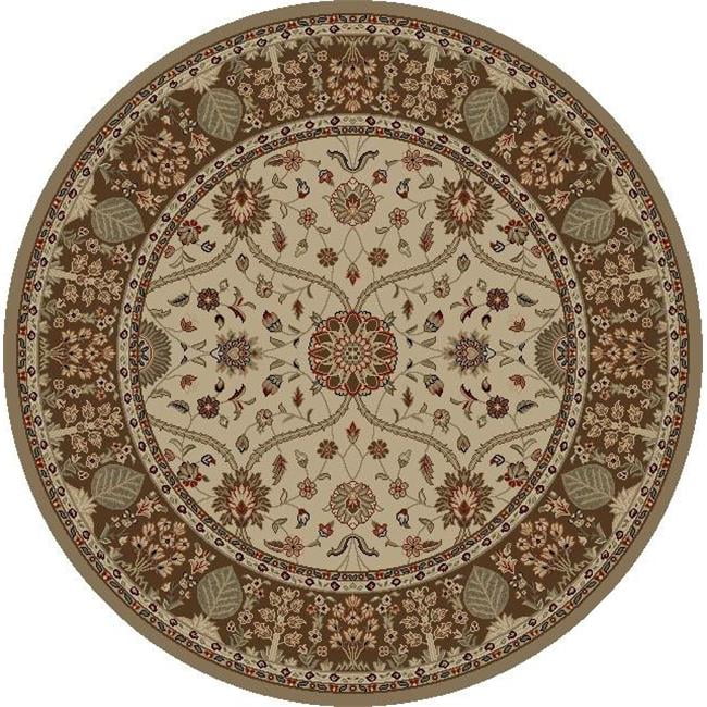 Picture of Concord Global 28324 3 ft. 3 in. x 4 ft. 7 in. Kashan Heriz - Ivory