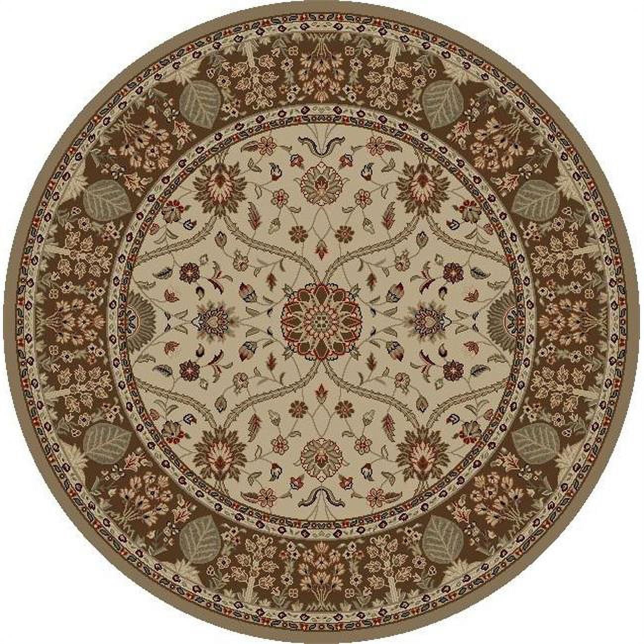 Picture of Concord Global 28327 7 ft. 10 in. x 9 ft. 10 in. Kashan Heriz - Ivory