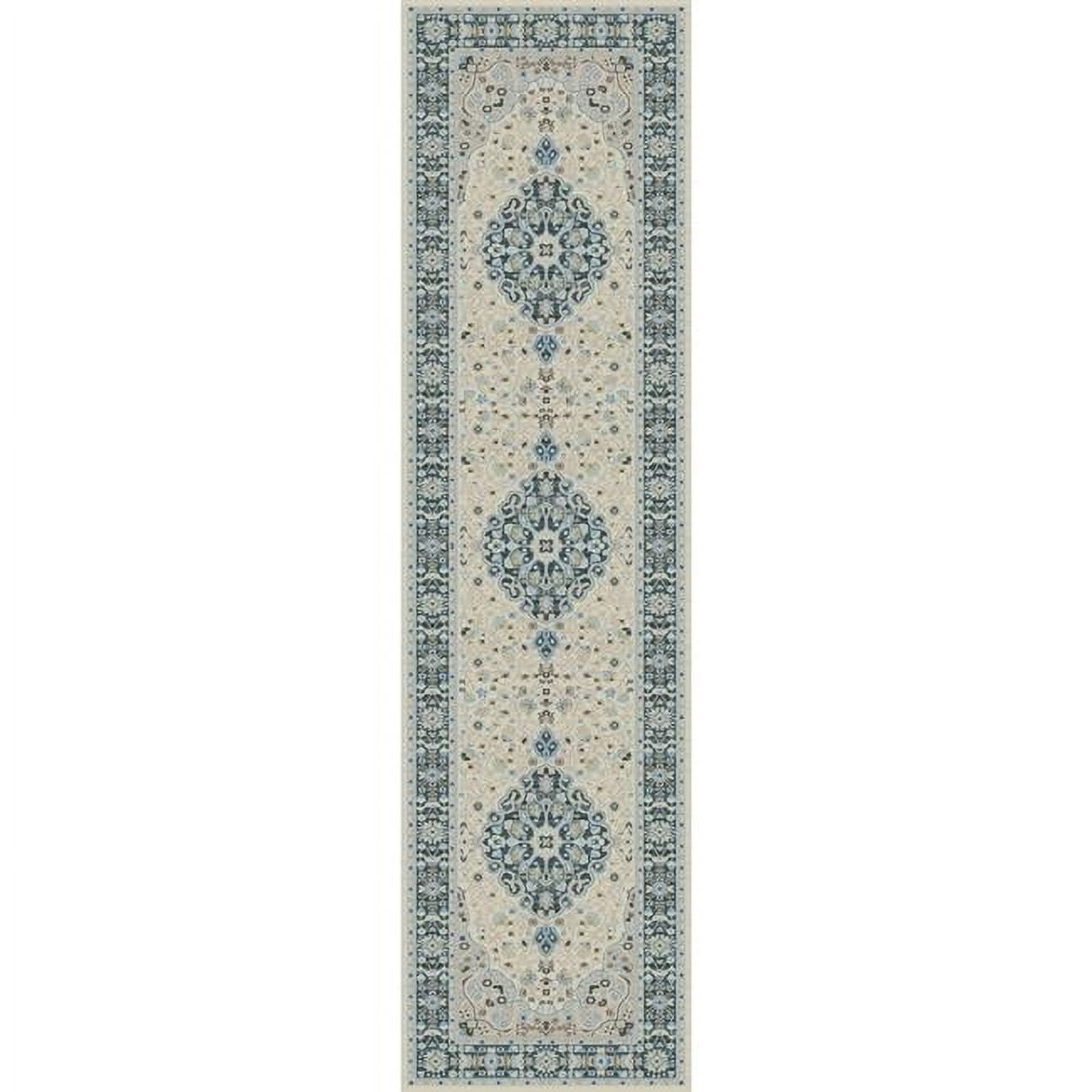 Picture of Concord Global 28522 2 ft. x 7 ft. 3 in. Kashan Medallion - Ivory