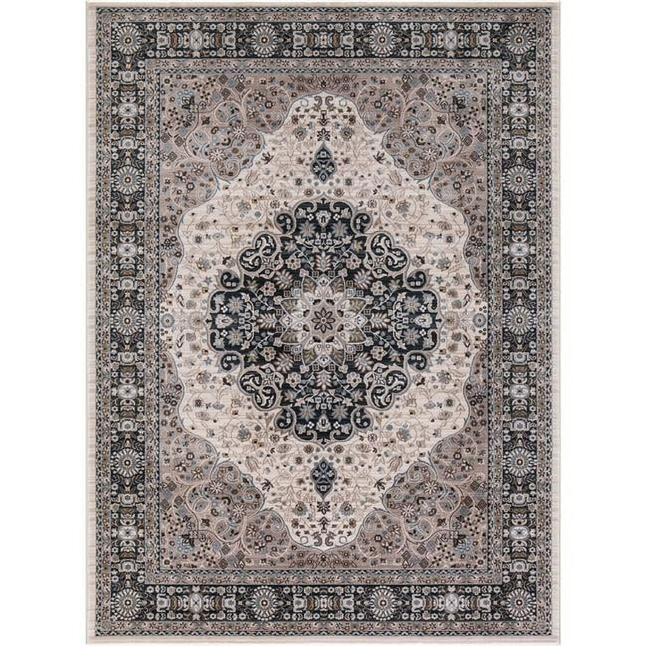 Picture of Concord Global 28524 3 ft. 3 in. x 4 ft. 7 in. Kashan Medallion - Ivory