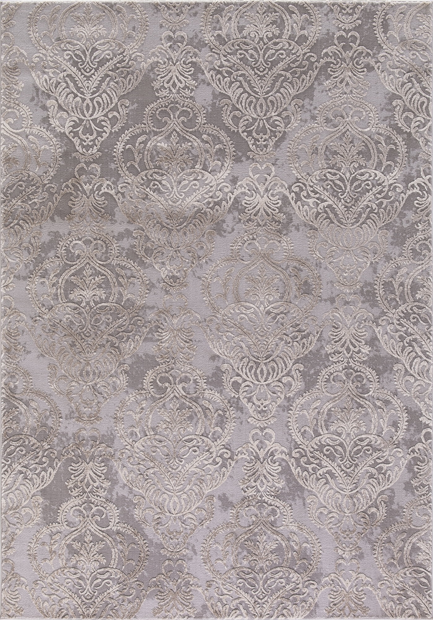 Concord Global 29416 6 ft. 7 in. x 9 ft. 3 in. Thema Lancing - Ivory, Gray