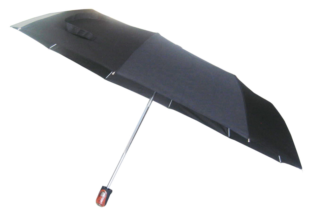 83581 2pc set conch umbrella. Compact Black color 45' 3-fold Auto open and Close
