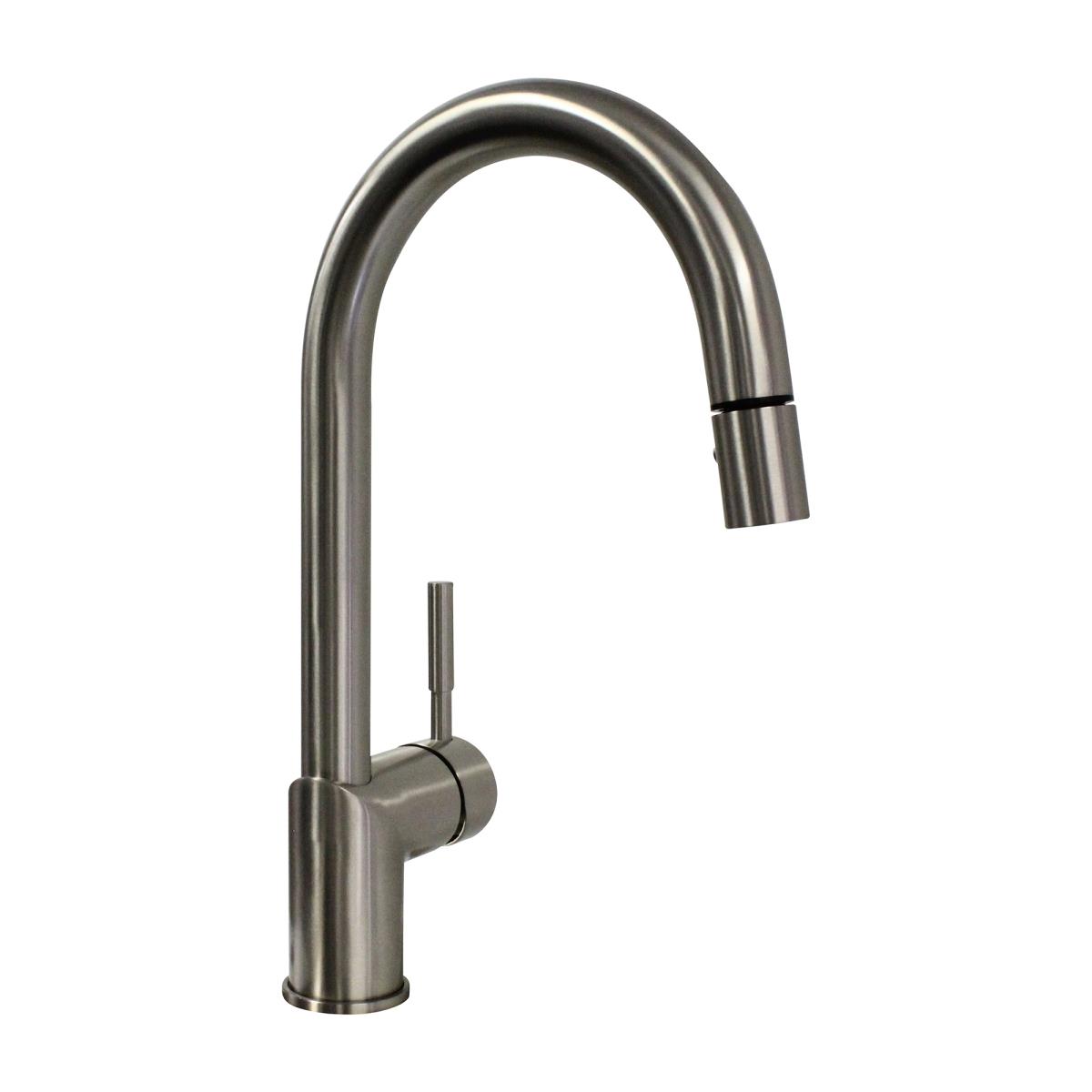 Picture of Concinnity Faucets 500100-SNI Pull-Down- Single Side Lever Hole Kitchen Set - Satin Nickel