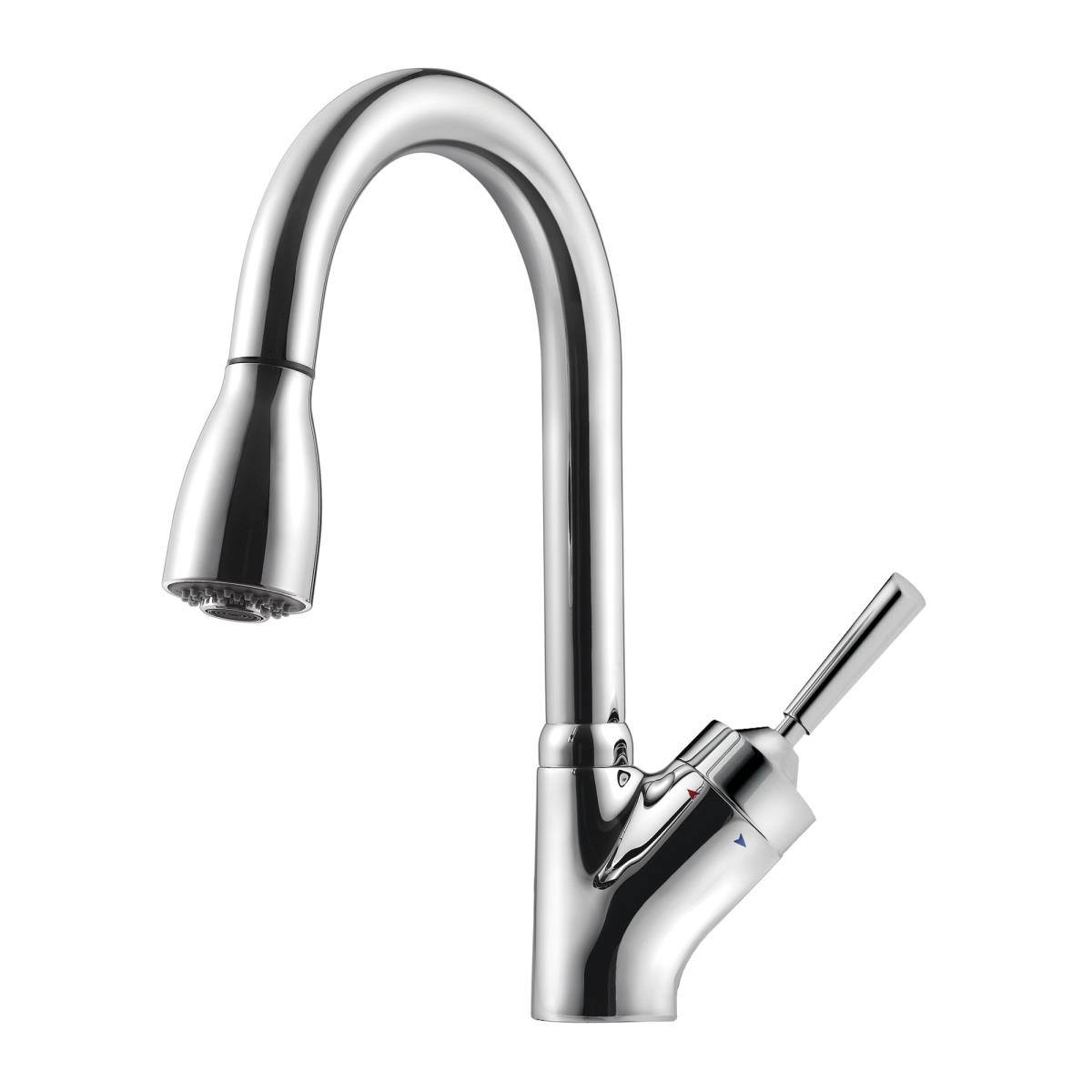 Picture of Concinnity Faucets 500120-PCH Pull-Down, Single Side Lever Hole Kitchen Set - Polished Chrome