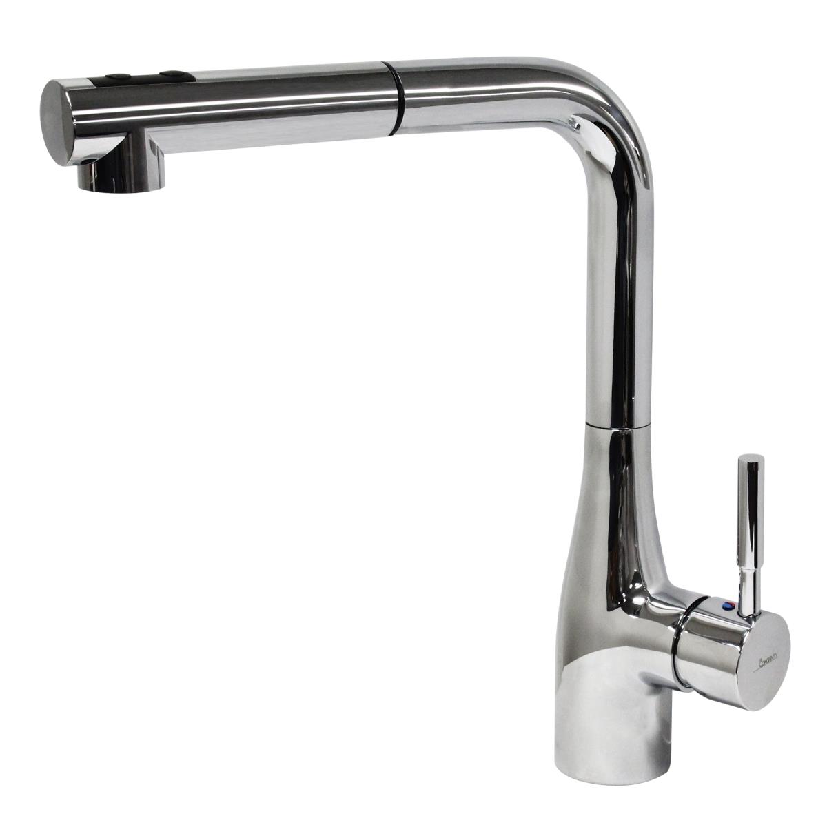 Picture of Concinnity Faucets 500210-PCH Pull-Out- Single Side Lever Hole Kitchen Set - Polished Chrome