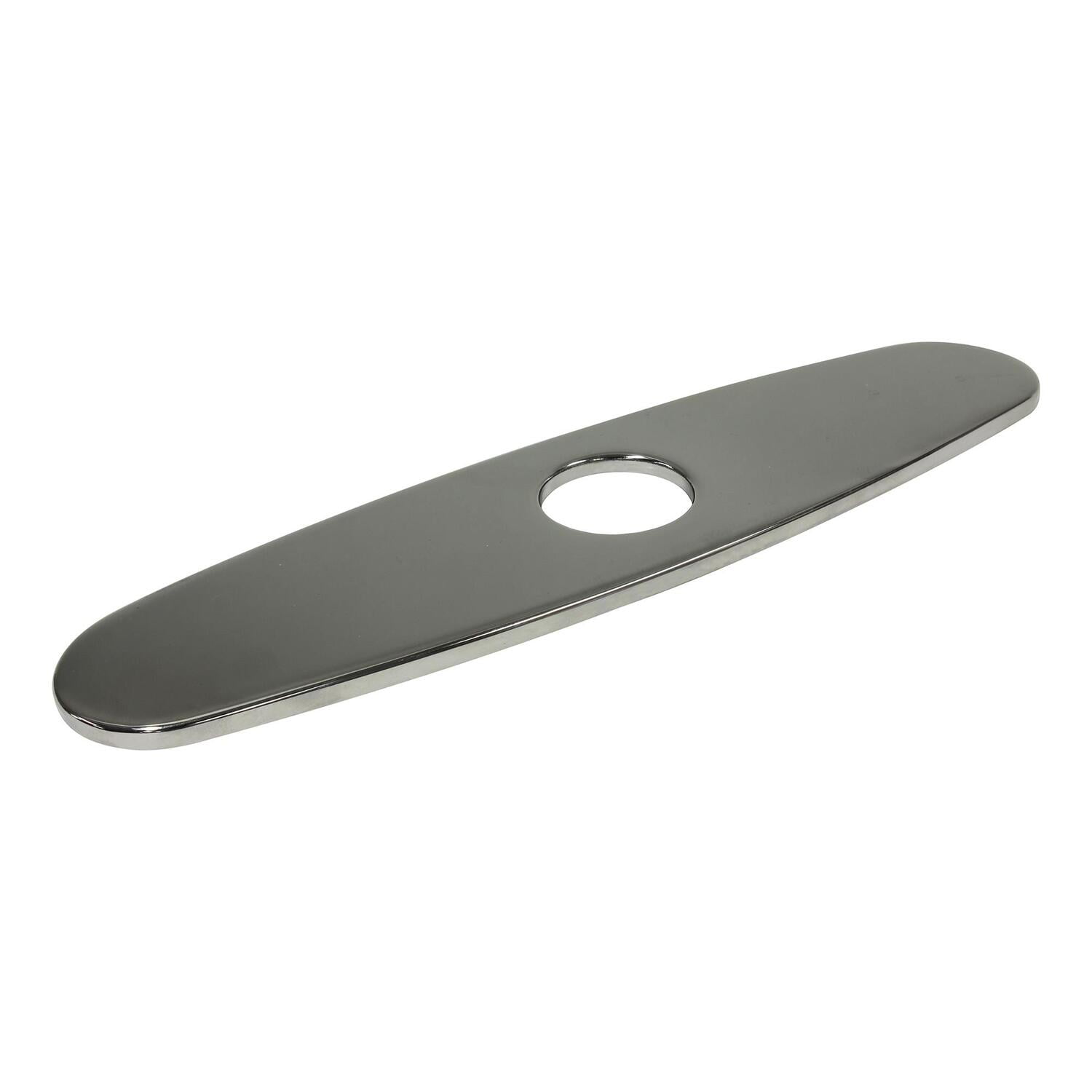 8 in. Brass Escutcheon Cover Plate - Polished Chrome