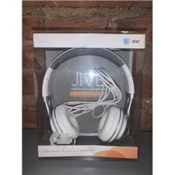 HMP10-WHT Stereo Headphones with Microphone, White