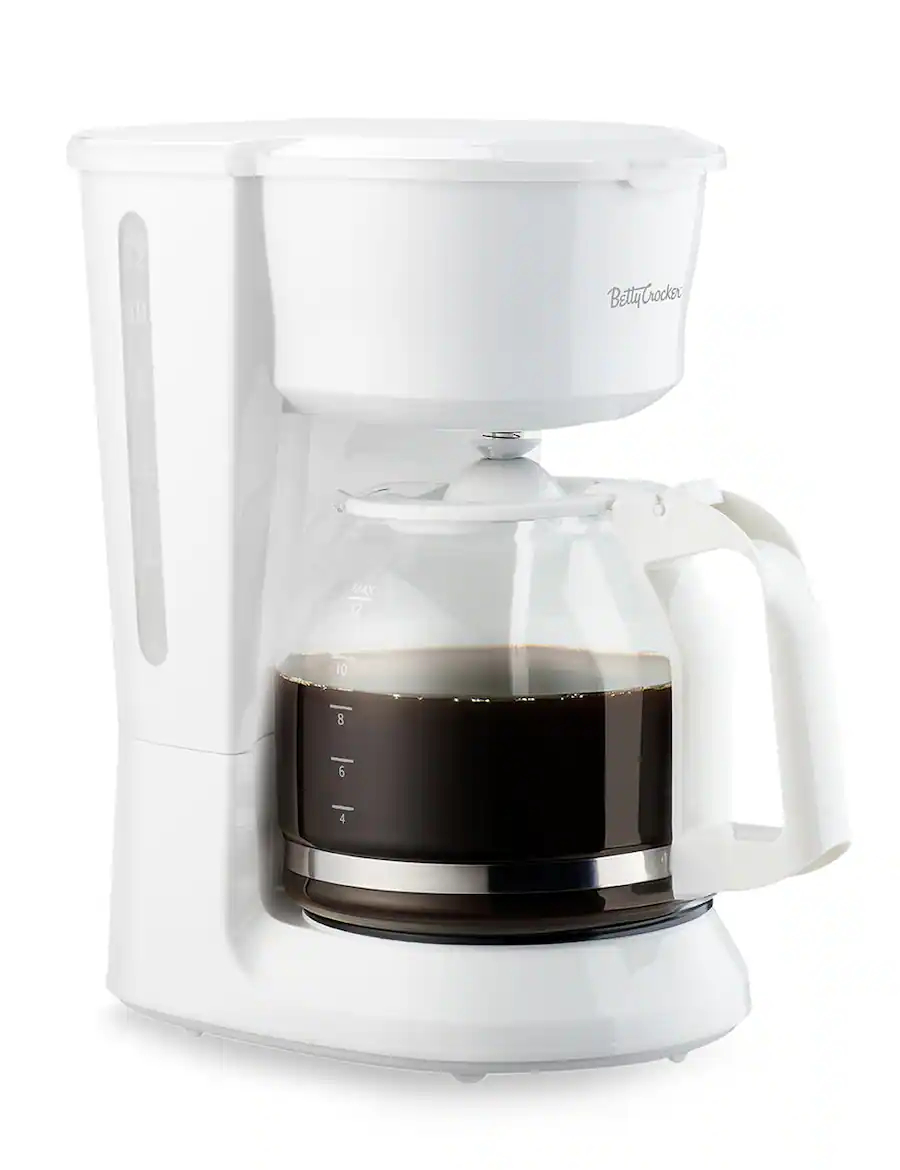 BC-5729W 12-Cup Drip Coffee Maker with Glass Carafe - White