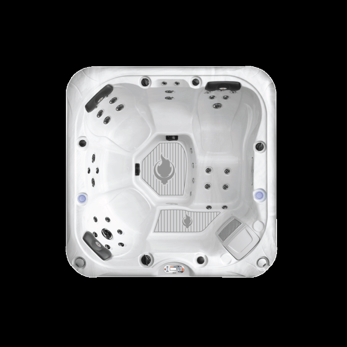 KH-10206  KH-10206 LYS5000 34-Jet Luxury Hot Tub with Bluetooth, LED Lighting & Waterfalls