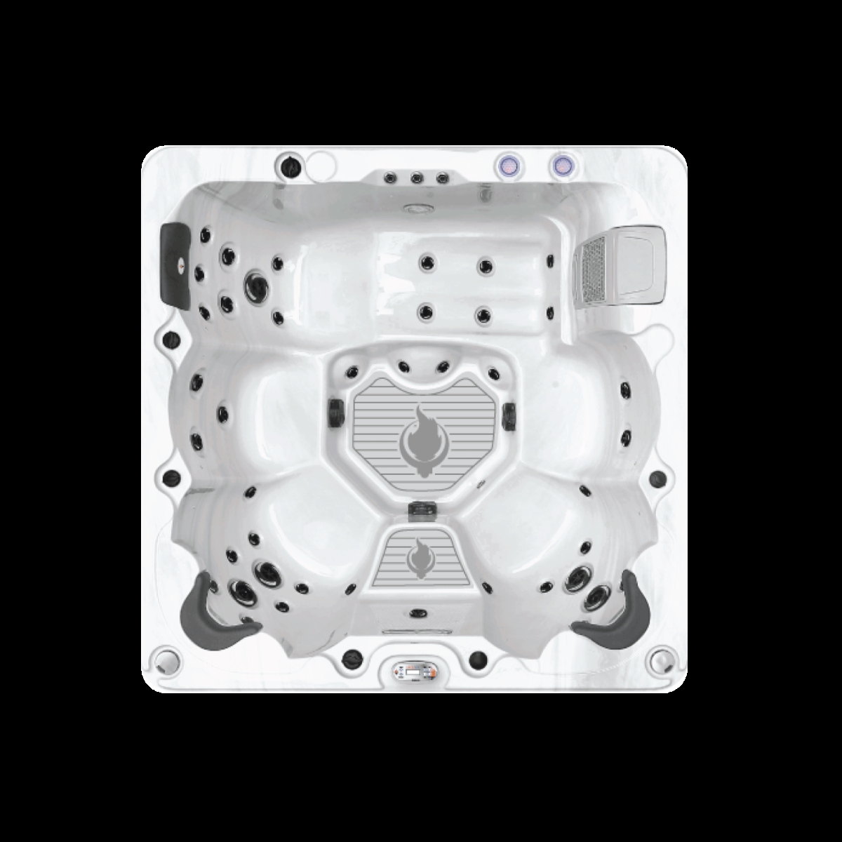 KH-10207  KH-10207 LYS6000 46-Jet Luxury Hot Tub with Bluetooth, LED Lighting & Waterfalls