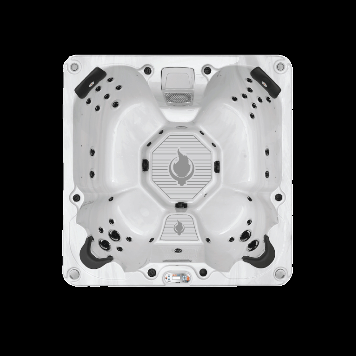 KH-10208  KH-10208 LYS7000 46-Jet Luxury Hot Tub with Bluetooth, LED Lighting & Waterfalls