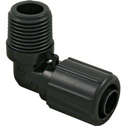 0.5 in. NPT 90° Elbow Tube Fitting with Nut - Gray - 1 Pack - Durable Design
