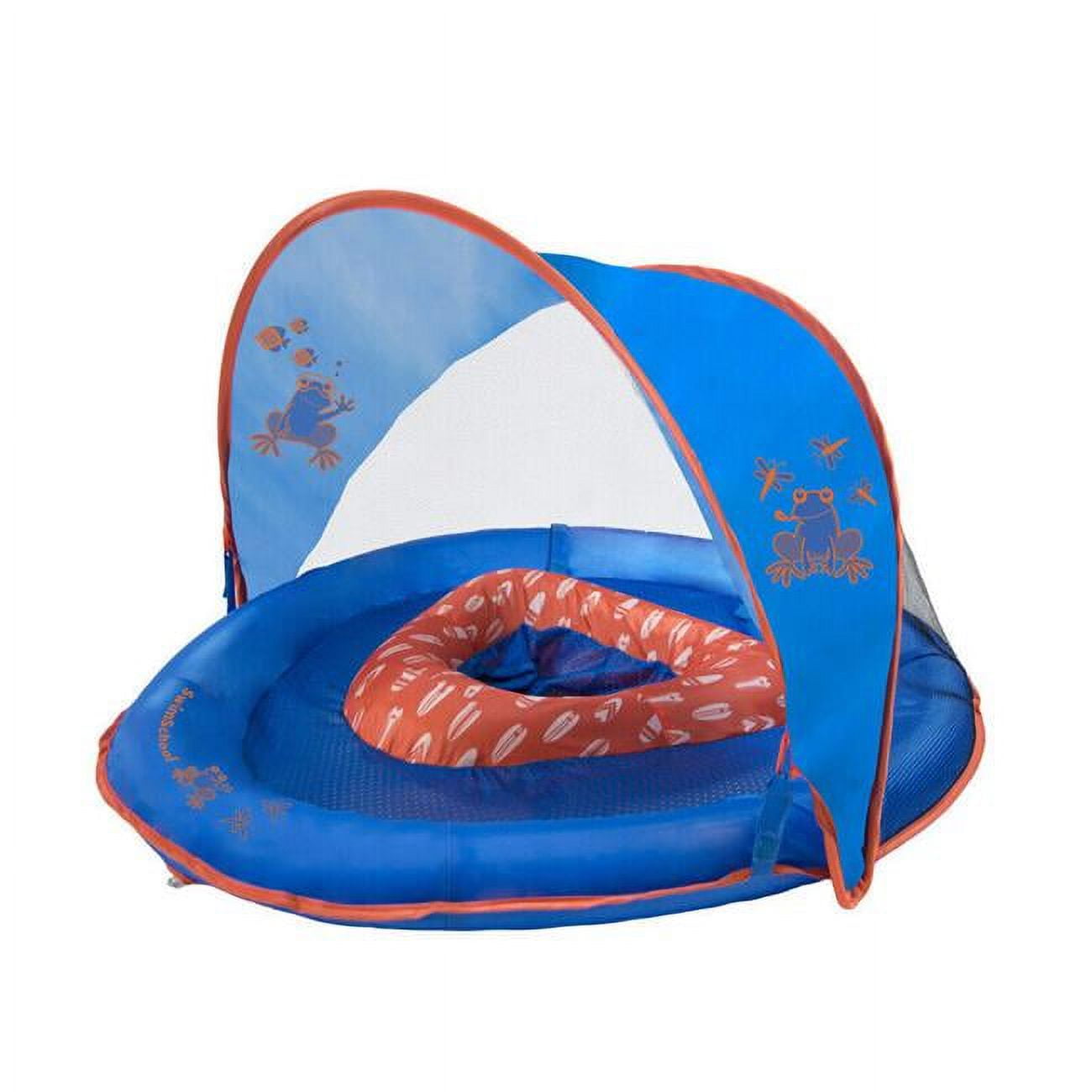 SSB17357A2 Swim School Assorted Polyester Inflatable Sun Shade Baby Float, Pink & Blue -  Aqua Leisure