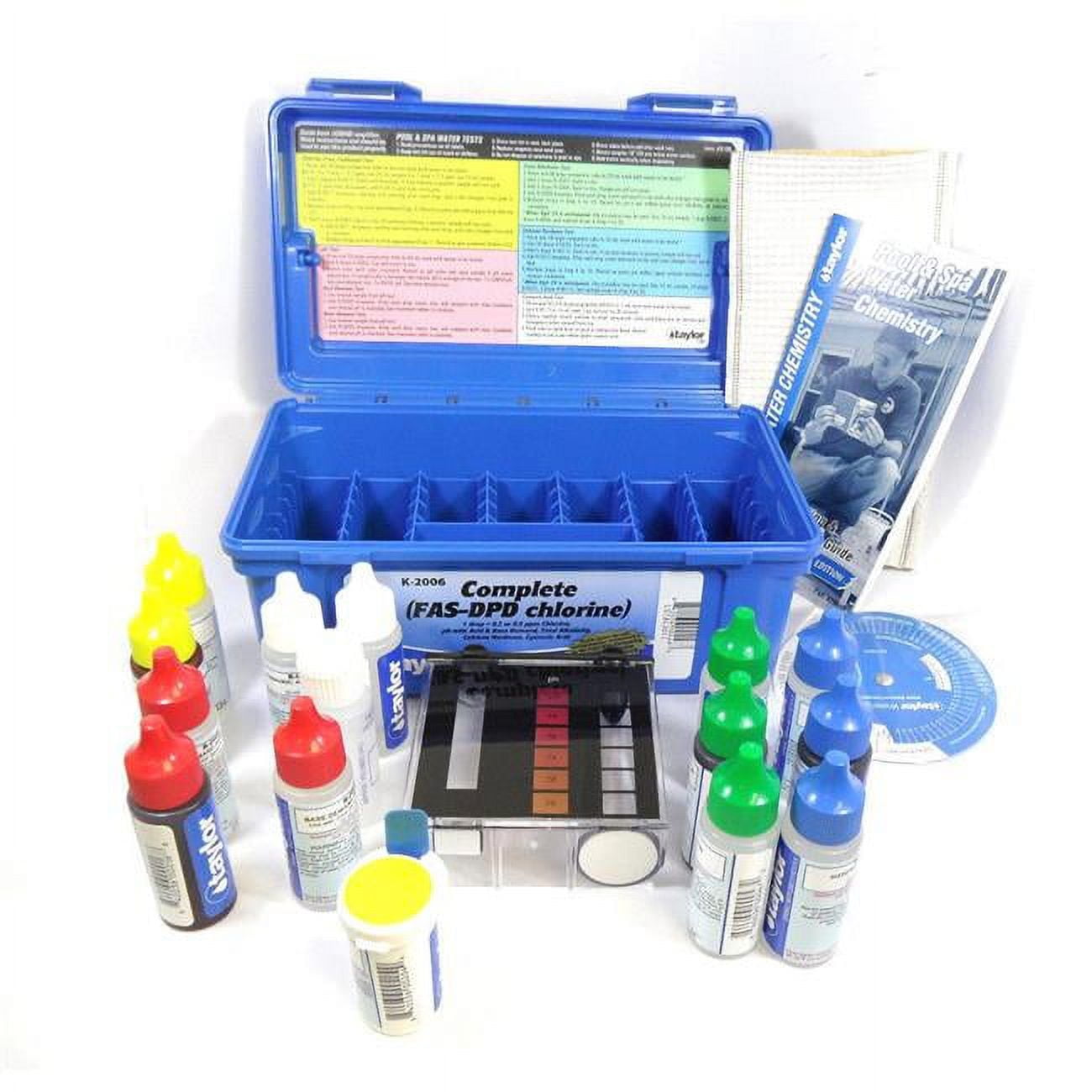 K2006 Complete Chlorine Pool & Spa Water FAS-DPD Test Kit -  TAYLOR TECHNOLOGIES