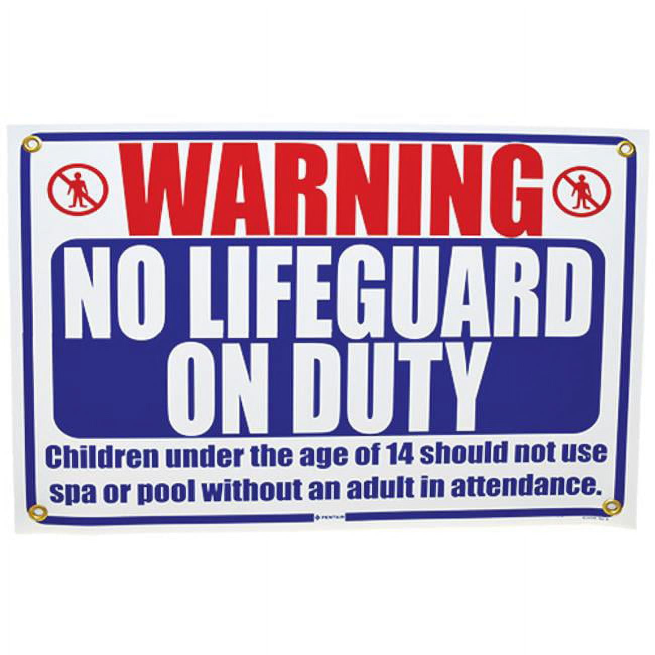 18 x 12 in. No Lifeguard On Duty Sign