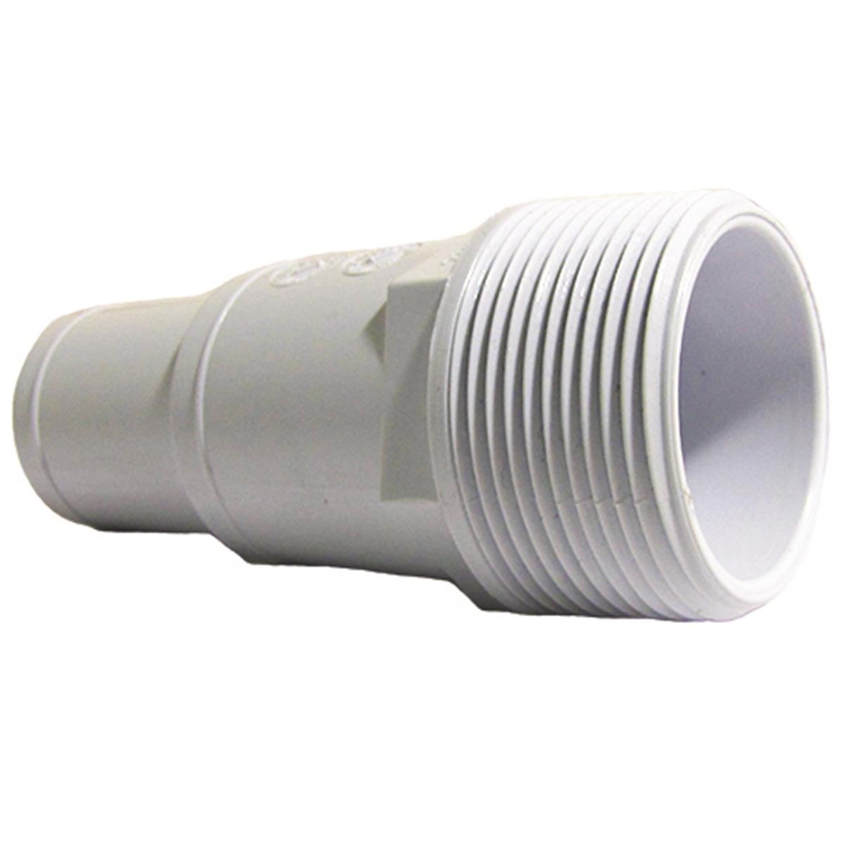 1.5 MPT x 1.2 in. Combo Hose Male Adapter - White