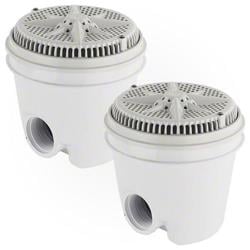500130 8 in. StarGuard Main Drain Complete White