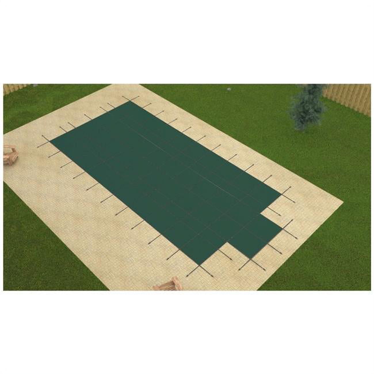 Picture of GLI Pool Products 201736GRCES48SAPGRN 1710 x 366 ft. Grecian Green Mesh Safety Cover with Center End Step