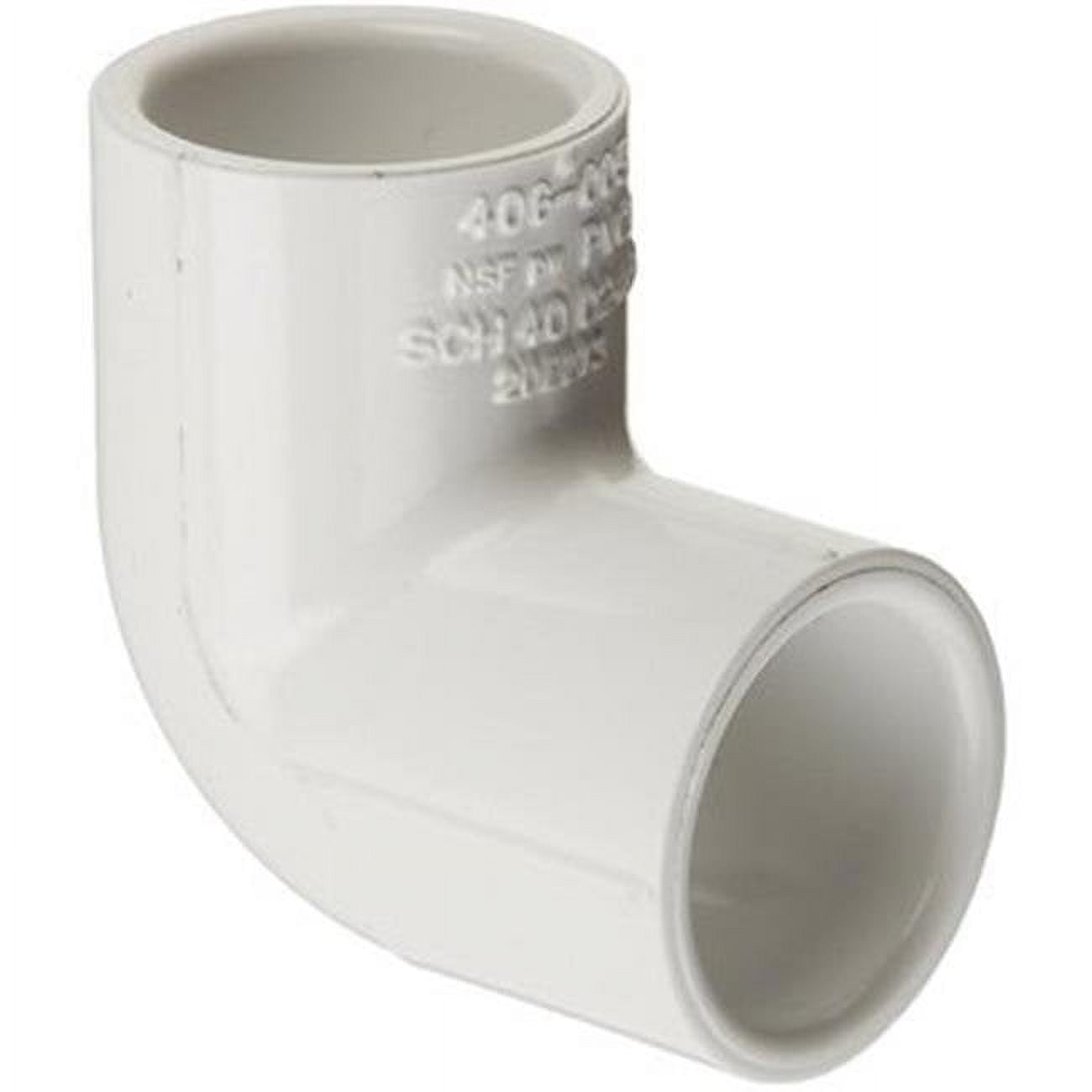 406015S 1.5 in. 90 deg Socket Elbow Schedule, White