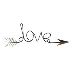 Picture of Cheungs 4800 Metal Arrow Wall Art - Love