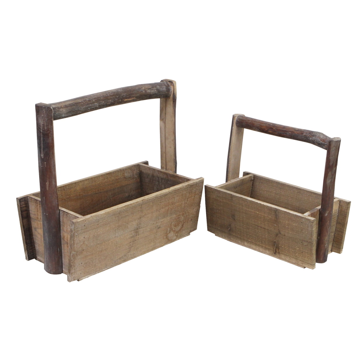 Picture of Cheungs 4902-2 Wooden Storage with wooden Handle - Set of 2