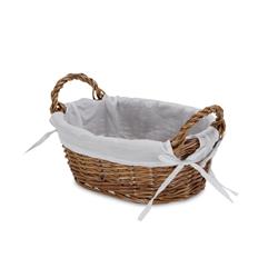 Picture of Cheungs UW-9700L-OV 13 in. Willow Oval Basket Lined&#44; Light Brown