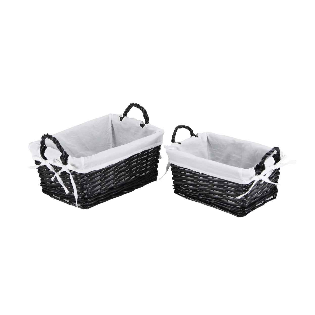 Picture of Cheungs UW-9750-2BKL Willow Rectangular Storage with Liner&#44; Black - Set of 2