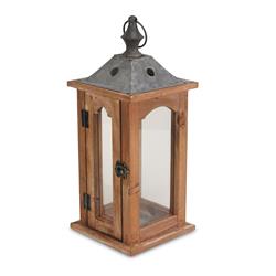 Picture of Cheungs FP-4477 Wood & Galvanized Metal Lantern