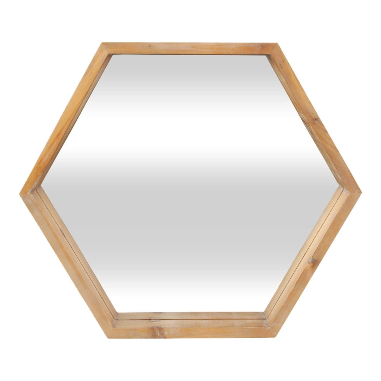 Picture of Cheungs 4577 Hexagonal Wooden Wall Mirror