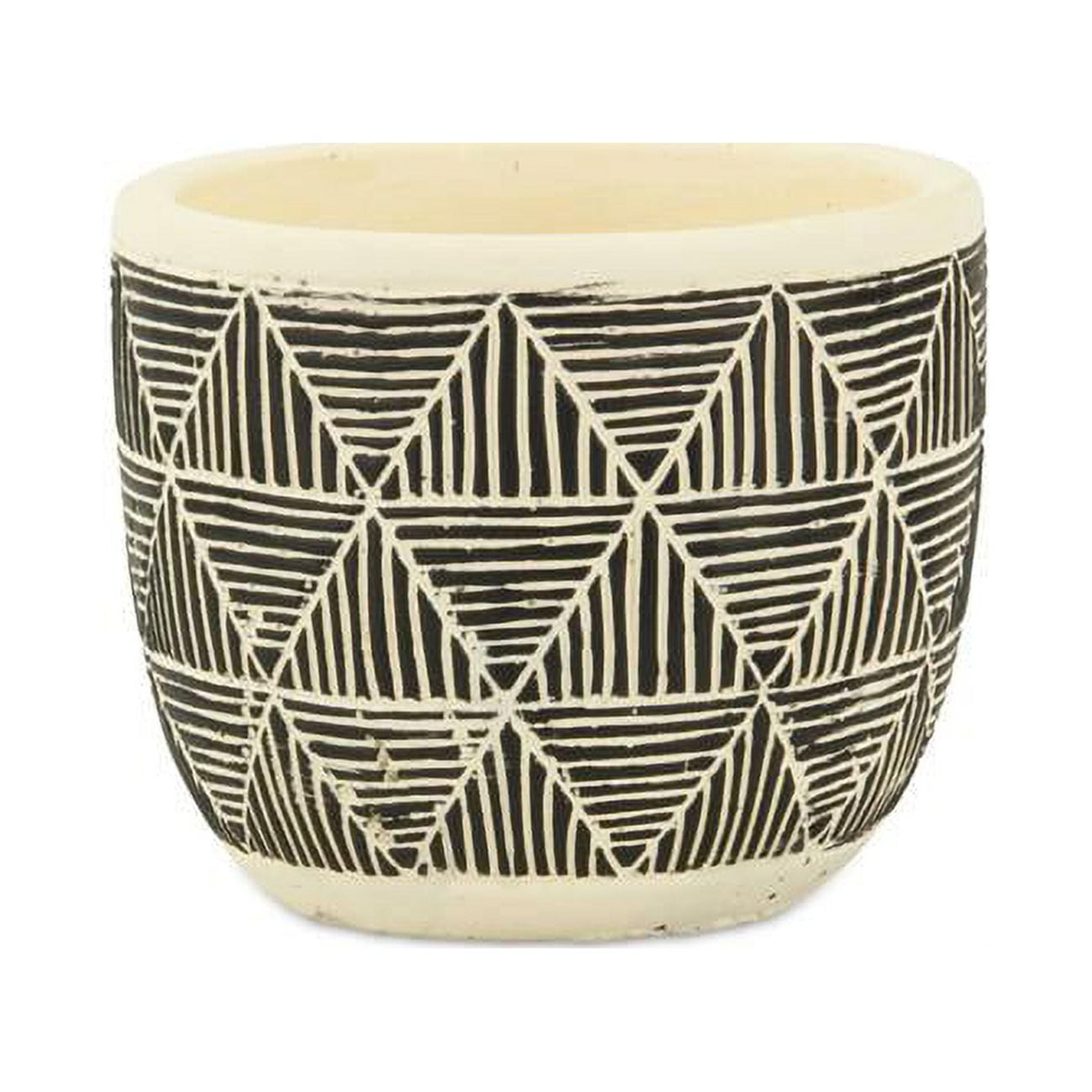 5.75 x 5.75 x 4.75 in. Sankabe Banded Pyramid Pot