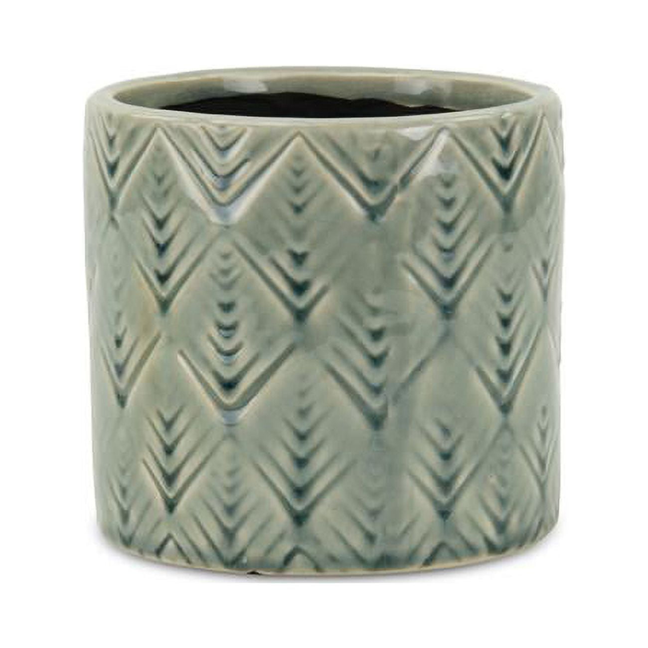 5774M 5.5 x 5.25 in. Arzati Viridescent Pot, Green