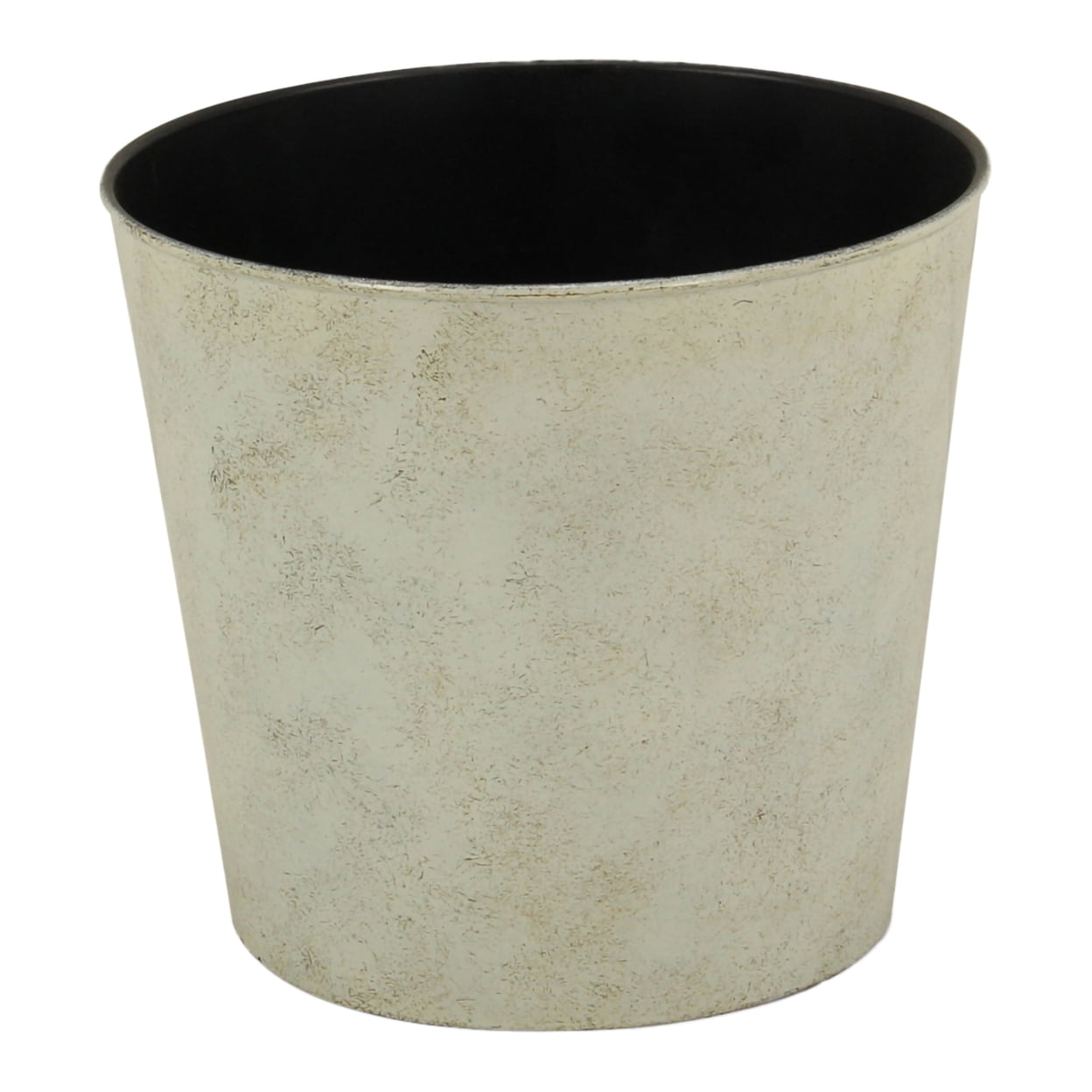 9 in. Round Tapered Recycled Plastic Planter, Cream