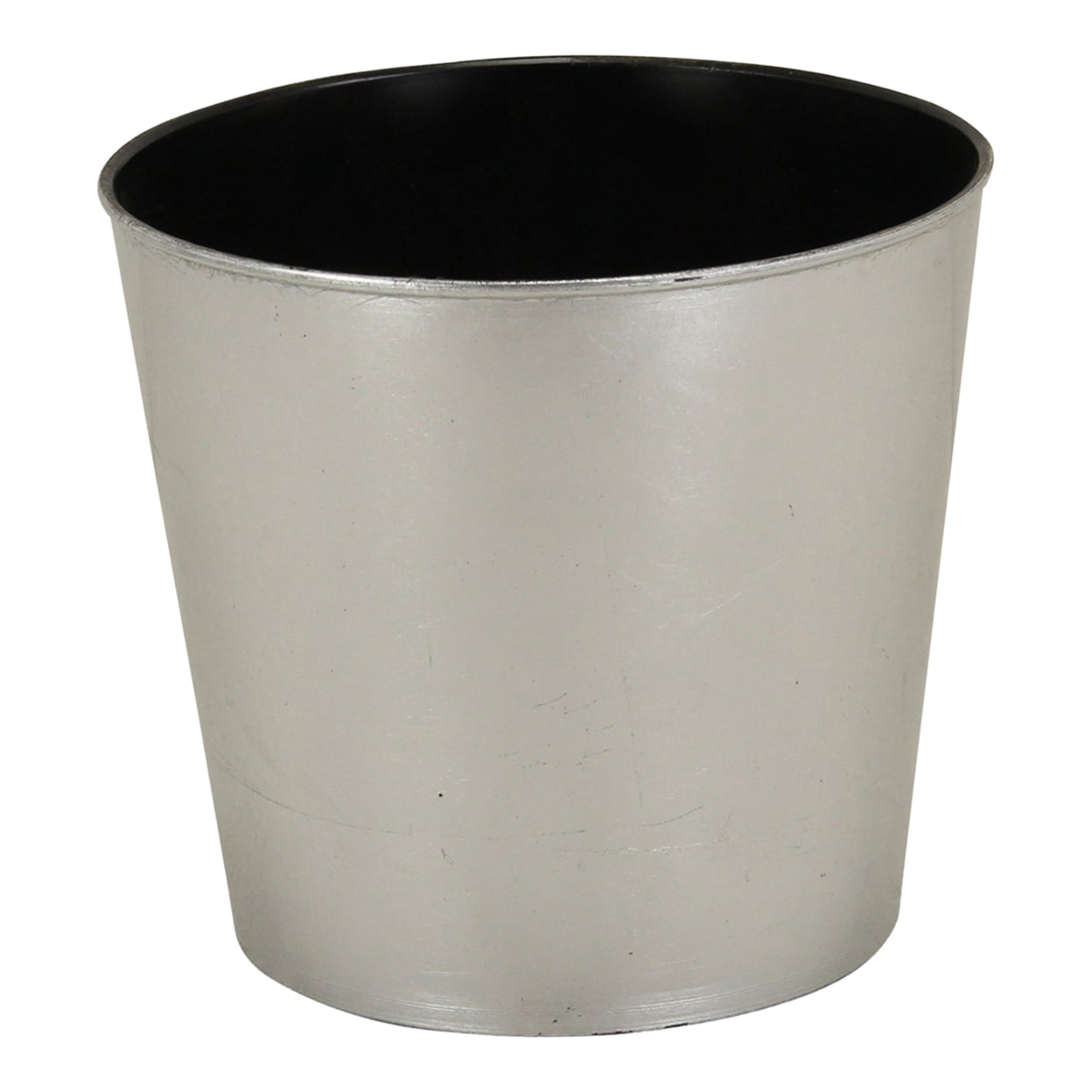 Round Tapered Recycled Plastic Planter - Silver