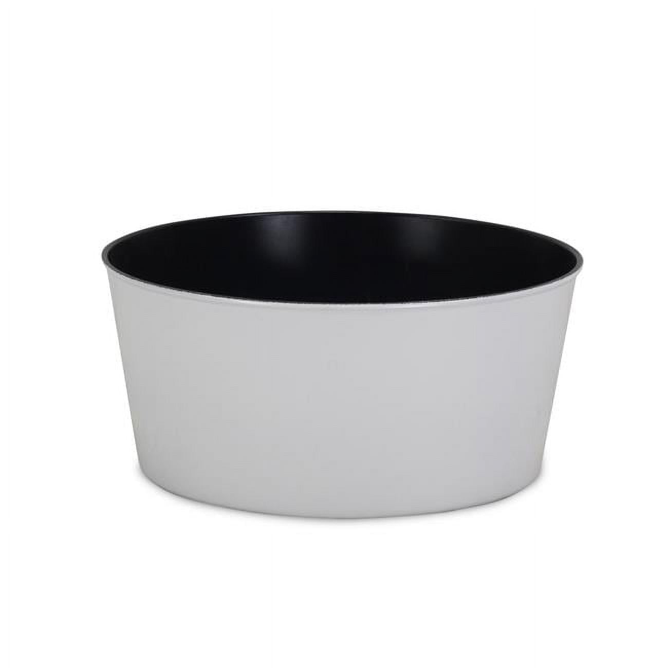 11.5 in. Round Tapered Recycled Plastic Planter, White