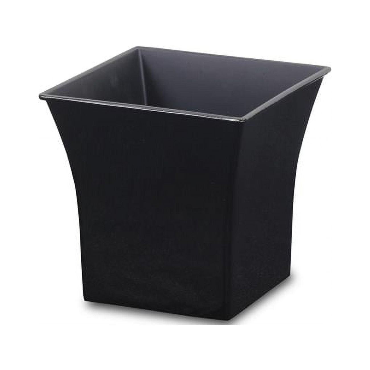 PP-111BK 7.25 in. Square Planter with A Tapered Body - Black
